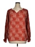 Jessica Simpson Red Long Sleeve Blouse Size XL - photo 1