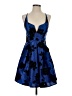 Jump Apparel 100% Polyester Hearts Blue Cocktail Dress Size 5 - photo 1
