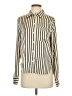 Line & Dot Stripes Ivory Long Sleeve Blouse Size XS - photo 1