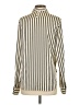 Line & Dot Stripes Ivory Long Sleeve Blouse Size XS - photo 2