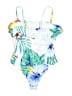 Unbranded Tropical Blue One Piece Swimsuit Size M (estimated) - photo 2