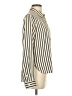 Line & Dot Stripes Ivory Long Sleeve Blouse Size XS - photo 4