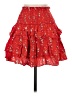 Olivaceous 100% Rayon Floral Red Casual Skirt Size S - photo 1
