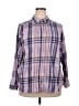 Croft & Barrow Plaid Purple Long Sleeve Button-Down Shirt Size 2X - photo 1