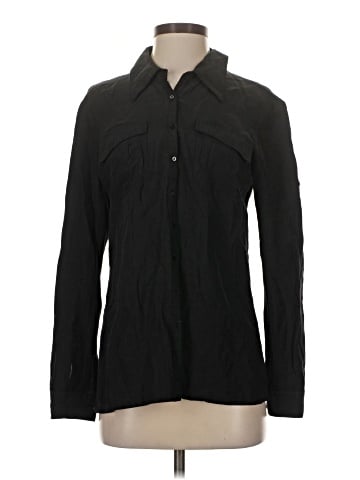 Gold Hawk Long Sleeve Silk Top (view 1)