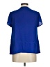 Eden Society 100% Polyester Blue Short Sleeve Blouse Size M - photo 2