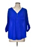 Torrid 100% Polyester Blue 3/4 Sleeve Blouse Size Lg Plus (0) - photo 1