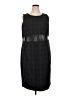 Kasper Plaid Black Casual Dress Size 18w - photo 1