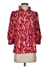 Michelle McDowell 100% Polyester Print Orange 3/4 Sleeve Blouse Size XS - photo 1