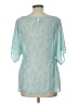 Torrid 100% Polyester Teal Short Sleeve Blouse Size Lg Plus (0) - photo 2