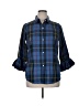 Gretchen Scott Designs Plaid Blue 3/4 Sleeve Button-Down Shirt Size XL - photo 1