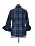Gretchen Scott Designs Plaid Blue 3/4 Sleeve Button-Down Shirt Size XL - photo 2