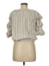 Coco Bianco Stripes Ivory 3/4 Sleeve Blouse Size M - photo 2