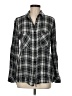 Seven7 100% Cotton Plaid Gray Long Sleeve Button-Down Shirt Size M - photo 1