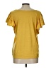 Max Studio Yellow Short Sleeve Top Size L - photo 2