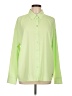 Peace Love World 100% Polyester Color Block Green Long Sleeve Blouse Size L - photo 1