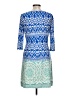 Just... Taylor Print Blue Casual Dress Size 10 - photo 2