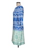 Just... Taylor Print Blue Casual Dress Size 10 - photo 5
