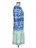 Just... Taylor Print Blue Casual Dress Size 10 - photo 4