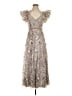 Mac Duggal 100% Polyester Silver Cocktail Dress Size 2 - photo 1