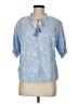 Assorted Brands Blue Short Sleeve Blouse Size M (estimated) - photo 1