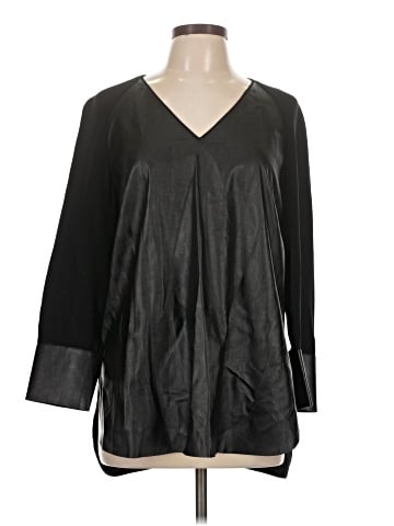 Lafayette 148 New York Long Sleeve Silk Top (view 1)