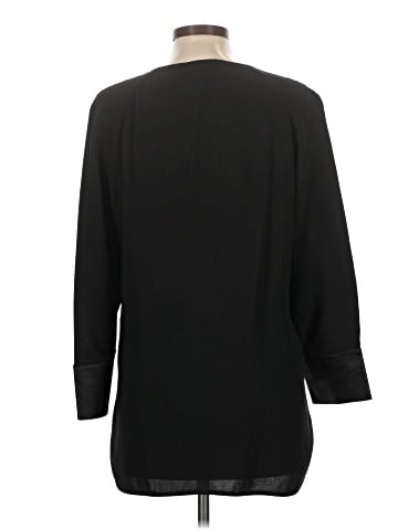 Lafayette 148 New York Long Sleeve Silk Top (view 2)