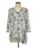 Onque Casuals Silver 3/4 Sleeve Blouse Size L - photo 1