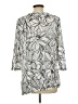 Onque Casuals Silver 3/4 Sleeve Blouse Size L - photo 2