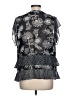 CAbi 100% Polyester Black Short Sleeve Blouse Size L - photo 2