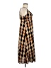CAbi 100% Polyester Argyle Brown Casual Dress Size M - photo 4