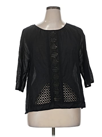 CALVIN KLEIN JEANS 3/4 Sleeve Blouse (view 1)