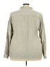 Solitaire 100% Rayon Gray Long Sleeve Blouse Size 3X - photo 2