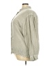 Solitaire 100% Rayon Gray Long Sleeve Blouse Size 3X - photo 5