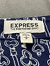 Express 100% Polyester Paisley Blue Long Sleeve Blouse Size S - photo 7