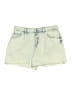 Zara Green Blue Denim Shorts Size 8 - photo 1