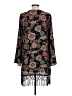 Bebop 100% Polyester Paisley Black Casual Dress Size L - photo 2