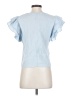 Drew 100% Cotton Blue Short Sleeve Top Size XS - photo 2
