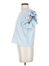 Drew 100% Cotton Blue Short Sleeve Top Size XS - photo 5