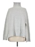 Olivia Grey Solid Silver Turtleneck Sweater Size M - photo 1