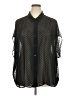 Coldwater Creek 100% Polyester Polka Dots Black 3/4 Sleeve Blouse Size 2X - photo 1