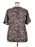Bibi Animal Print Brown Short Sleeve T-Shirt Size XXL (estimated) - photo 2