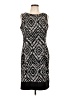 Mario Serrani Graphic Black Cocktail Dress Size 12 - photo 1