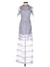 Self-Portrait 100% Polyester Gray Purple Cocktail Dress Size 4 - photo 1