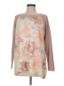 LOGO by Lori Goldstein 100% Cotton Tie-dye Pink Pullover Sweater Size M - photo 1