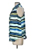 Elle 100% Polyester Stripes Blue Sleeveless Blouse Size L - photo 5