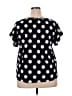 Shein Curve 100% Polyester Polka Dots Black Short Sleeve Top Size 2X - photo 2