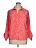 Adrienne Vittadini Polka Dots Red 3/4 Sleeve Button-Down Shirt Size XL - photo 1