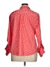 Adrienne Vittadini Polka Dots Red 3/4 Sleeve Button-Down Shirt Size XL - photo 2