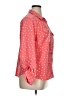 Adrienne Vittadini Polka Dots Red 3/4 Sleeve Button-Down Shirt Size XL - photo 4